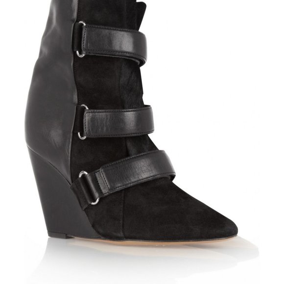 Isabel Marant Scarlet Suede Leather Wedge Boots - Picture 4 of 4